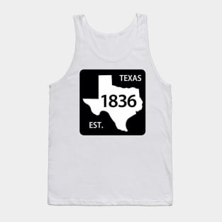 Texas Road Sign - Established 1836 Tank Top